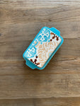 Turquoise/Beige Butter Dish - Butterdose